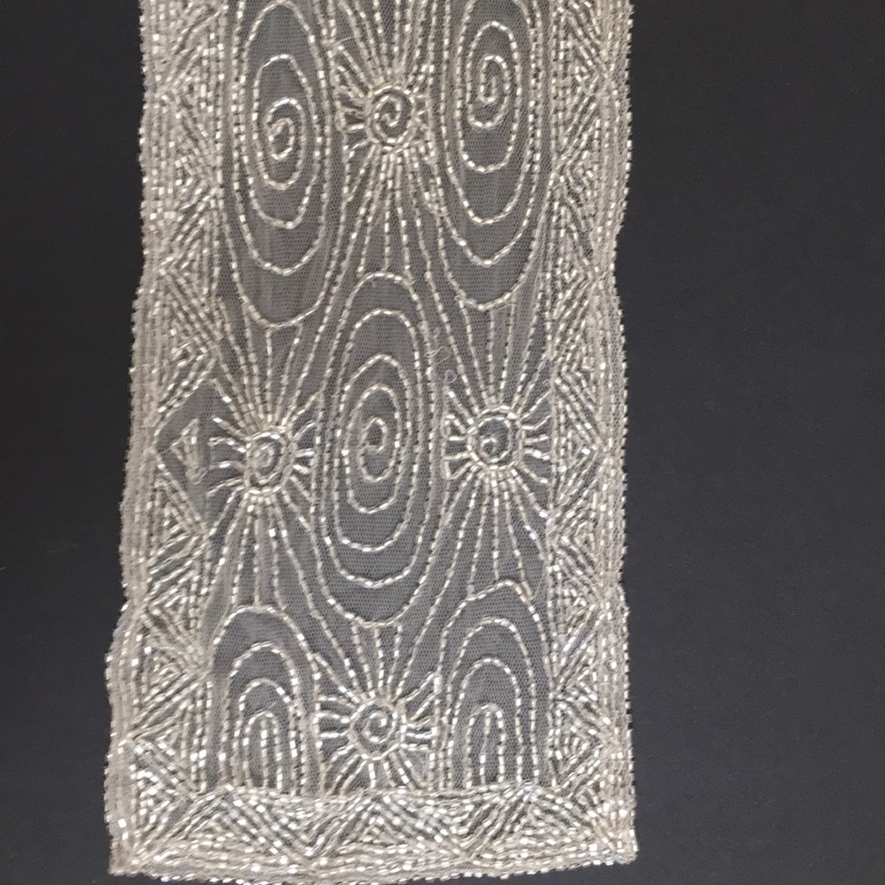Ralph Lauren silver beaded scarf